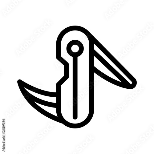pocket knife outline style