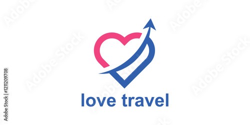 logo design love travel,holiday,hearth,romance,symbol,icon,idea,creative.