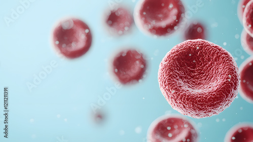 Microscopic action of red blood cells in human circulation laboratory environment 3d animation viewpoint photo