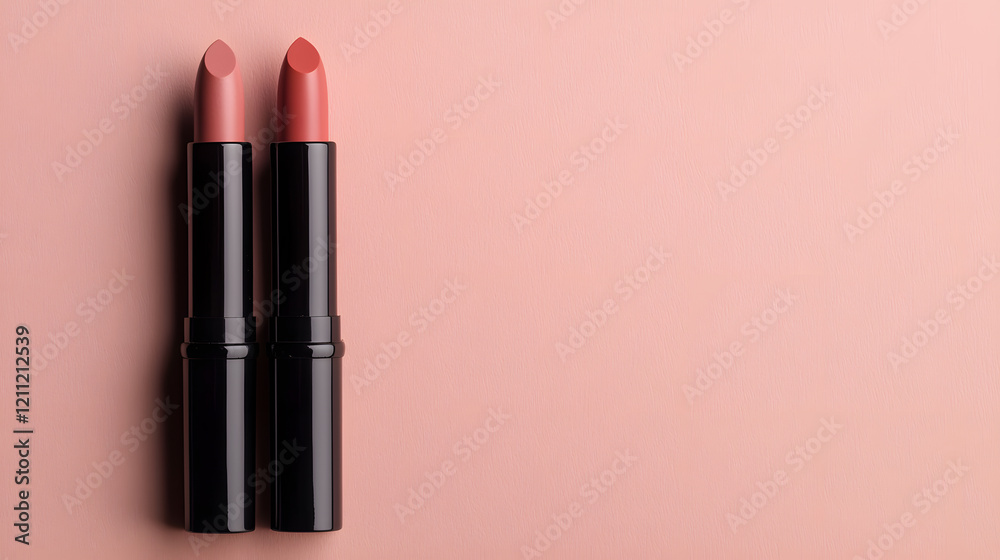 Exploring lipstick shades minimalistic studio product soft lighting close-up beauty concept Exploring lipstick shades minimalistic studio product soft lighting close-up beauty concept