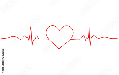Heart pulse. Heartbeat lone, cardiogram. Beautiful healthcare, medical background. Modern simple design. Icon. sign or logo. Flat style vector illustration