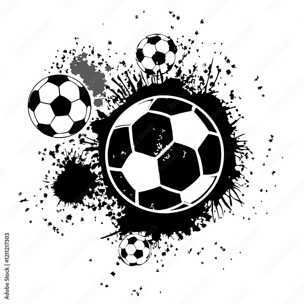 Fototapeta premium Football grunge background vector illustration (1)