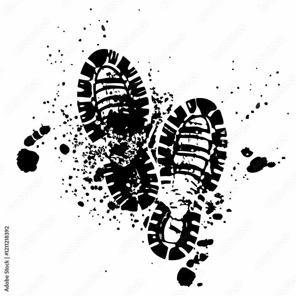 Shoes silhouette background vector illustration (2)