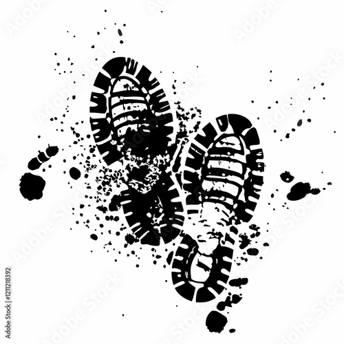 Shoes silhouette background vector illustration (2)