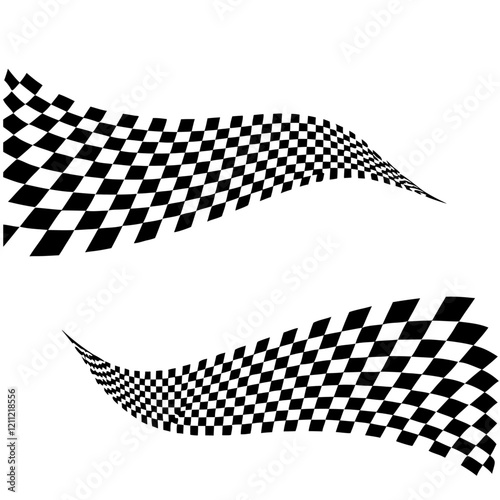 Sport flags waves vector illustration (2)