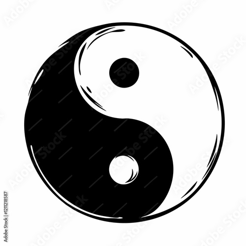 Symbol of yinyang vector illustration (1)