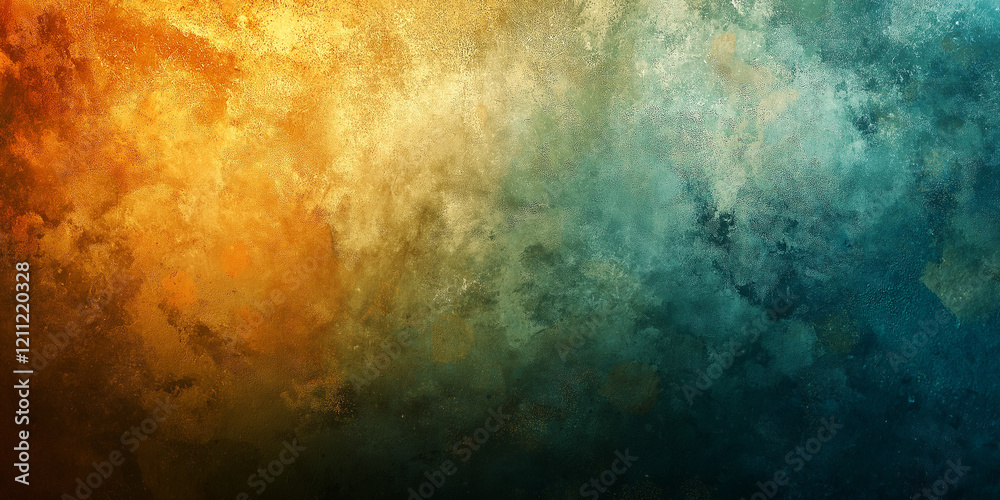 Fototapeta premium Vibrant Abstract Texture with Gradient Transition from Warm Orange to Cool Blue Tones