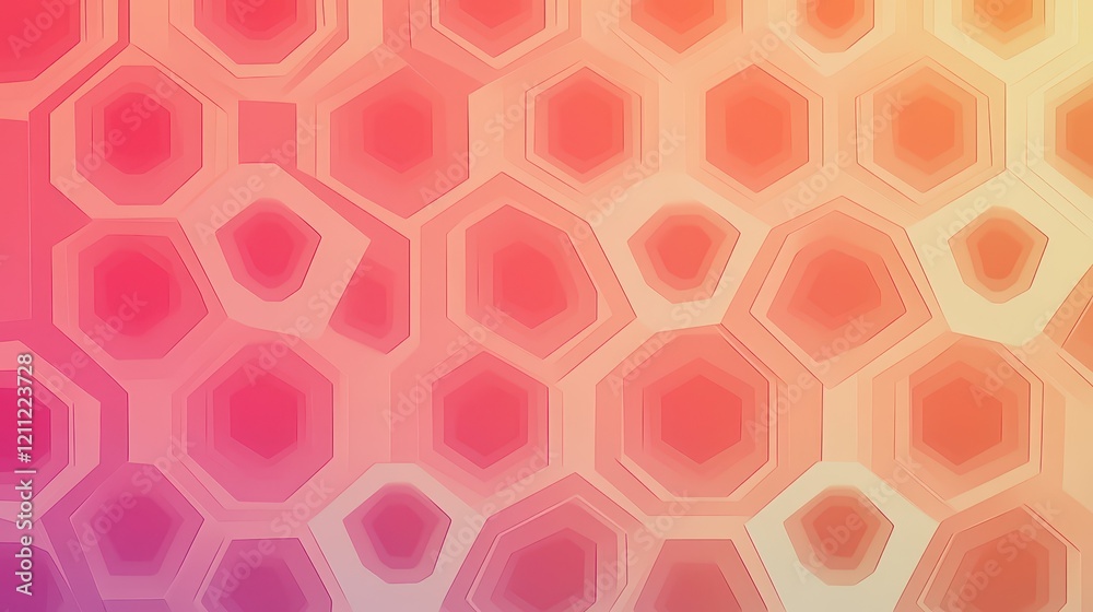 Dynamic abstract hexagonal patterns digital art vibrant colors modern aesthetic creative design digital environment