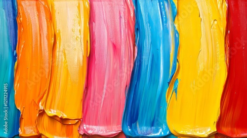 Wallpaper Mural Vibrant color paint strokes texture Torontodigital.ca