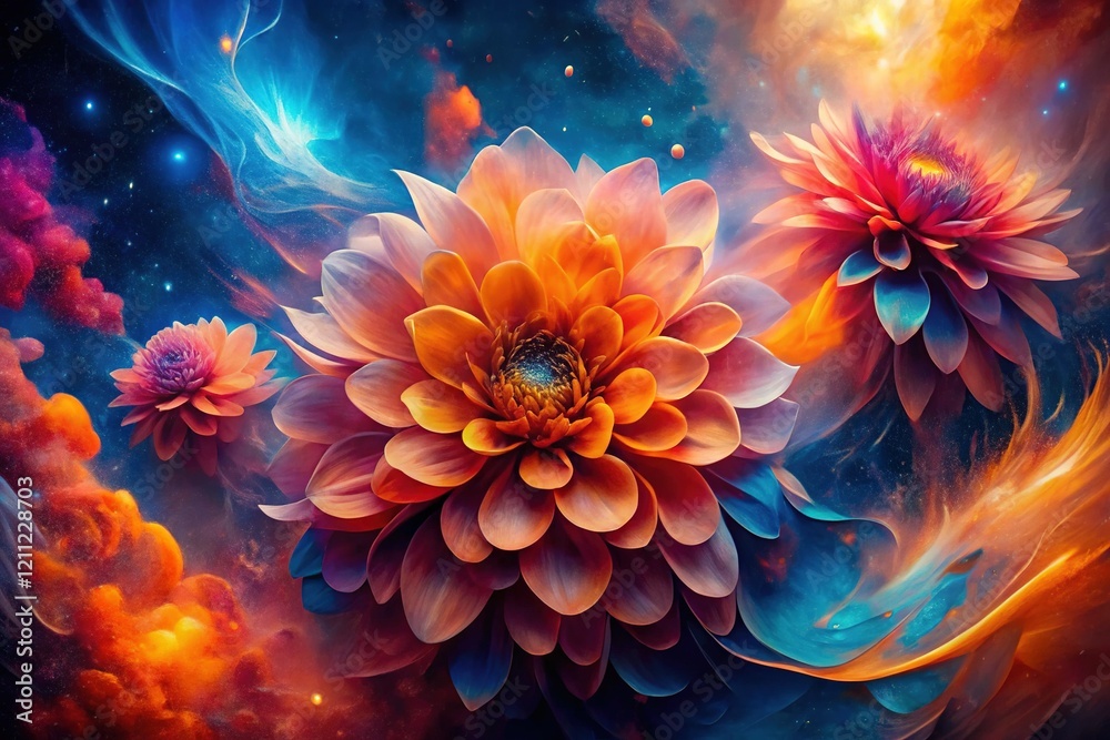 Abstract Nature Double Exposure: Surreal Botanical Art