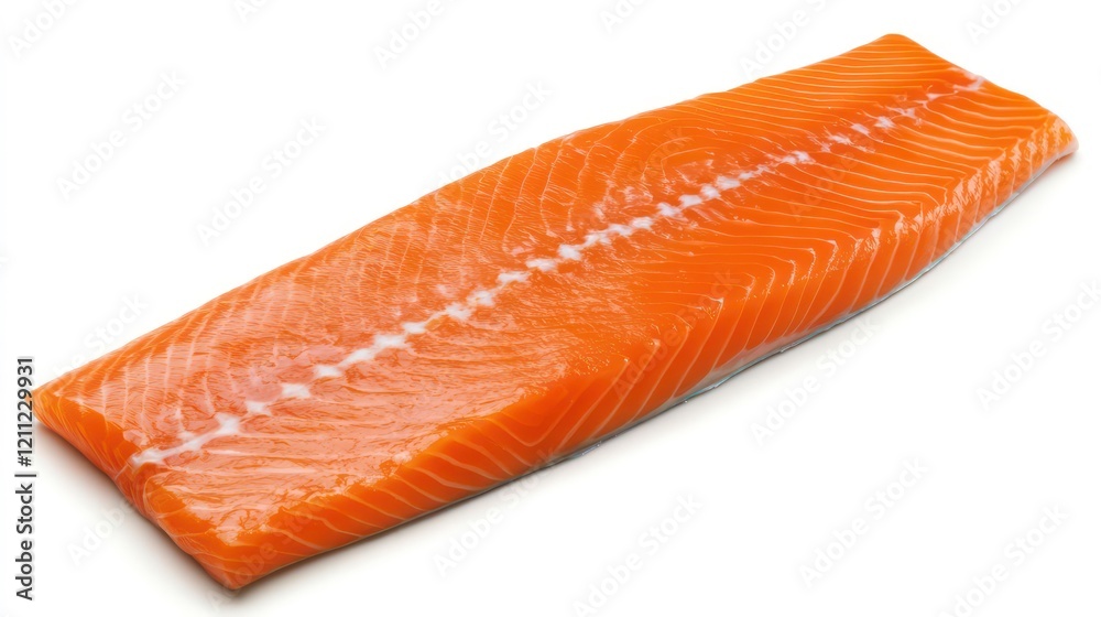 salmon, trout, steak, slice of fresh raw fish, isolated on white background, clipping path, full depth of field salmon, trout, steak, slice of fresh raw fish, isolated on white background, clipping path, full depth of field