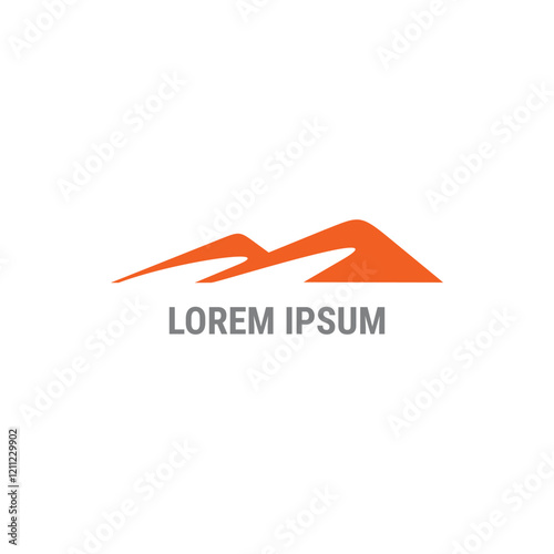 stylish desert mountain logo design