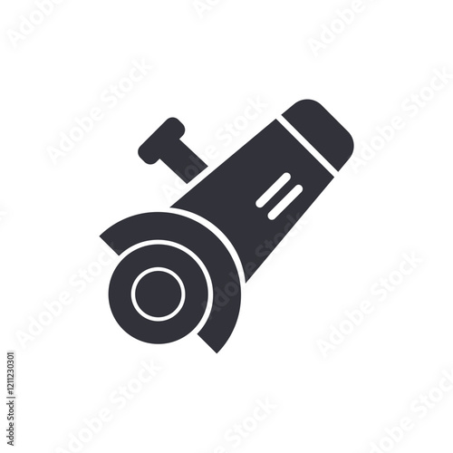 Angle grinder solid icons, minimalist vector illustration ,simple transparent graphic element .Isolated on white background