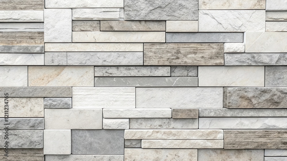 Fototapeta premium Textured Stone Wall A Seamless Blend of Neutral Hues and Irregular Shapes for Modern Design