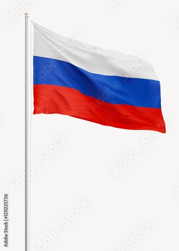 Free Download Flag of Russia on pole - GFXLoad