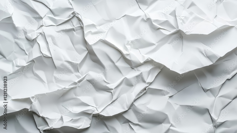 Fototapeta premium Texture of crumpled white paper