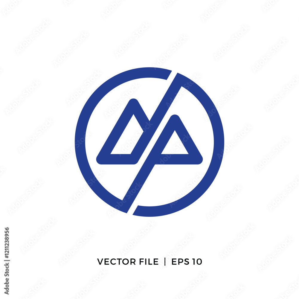 Simple mountain logo design with letters DP Simple mountain logo design with letters DP