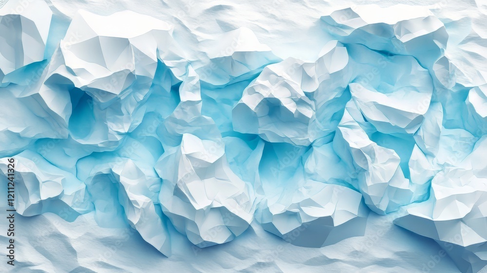 Obraz premium Abstract icy blue landscape texture