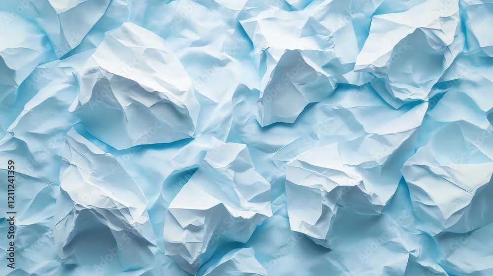 Obraz premium Abstract light blue crumpled paper