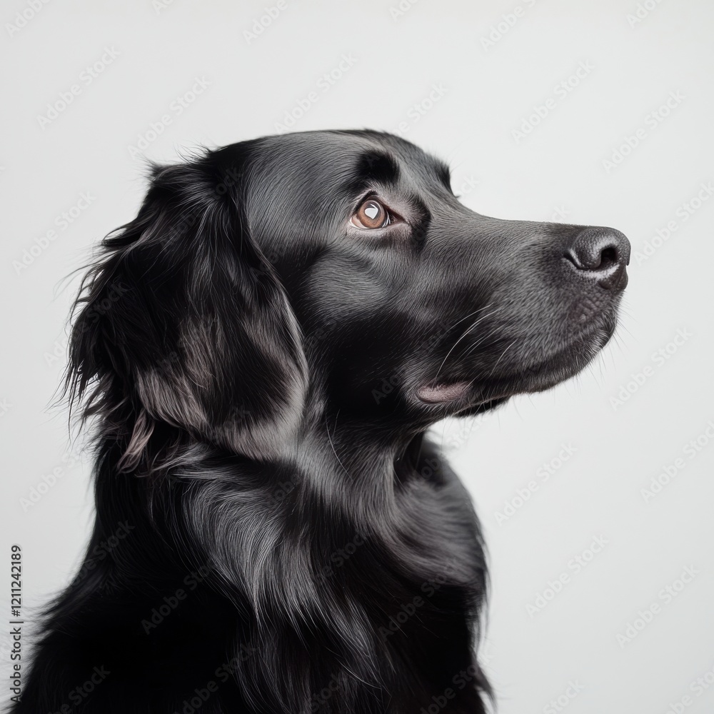 Majestic Black Dog Portrait: A Study in Canine Elegance