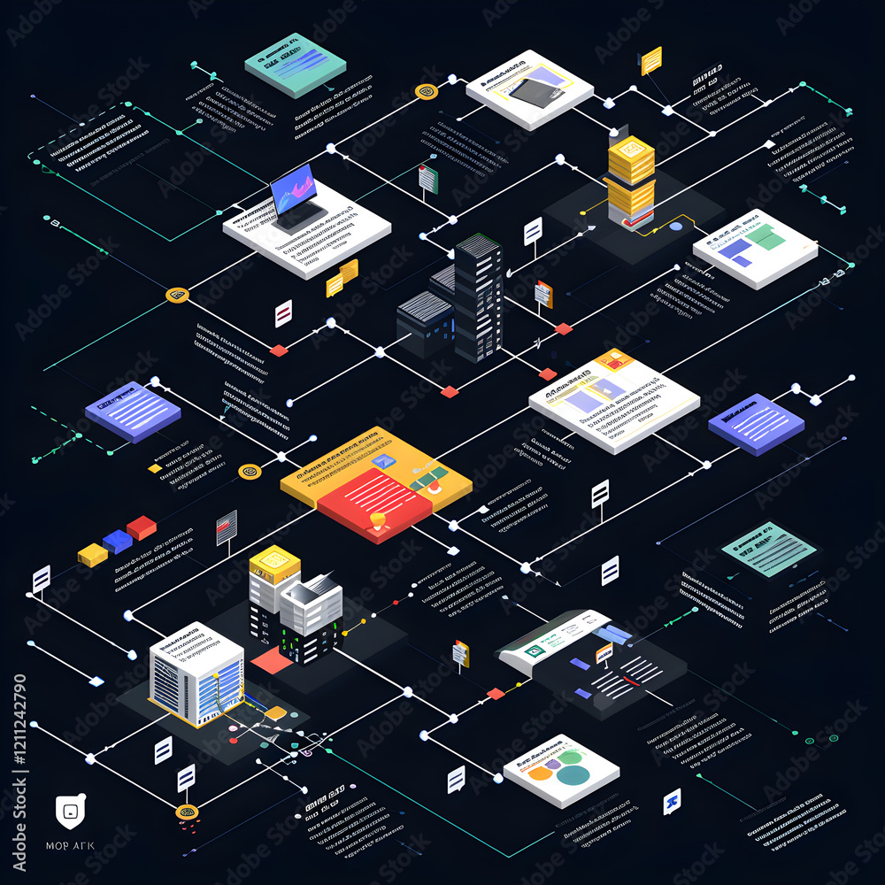 Fototapeta premium In-depth Visualization of Message Queuing (MQ) Configuration