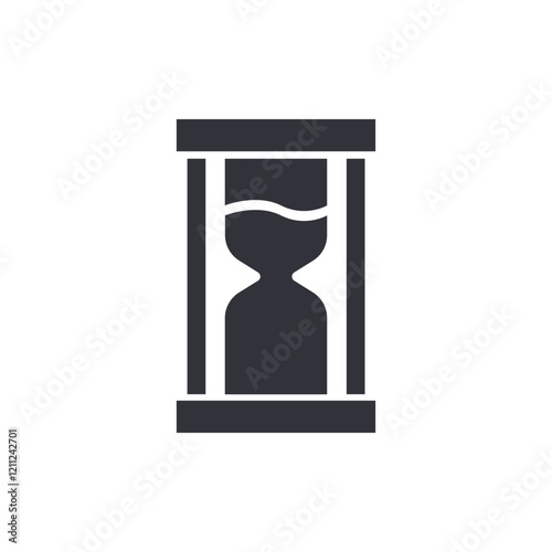 Hourglass solid icons, minimalist vector illustration ,simple transparent graphic element .Isolated on white background