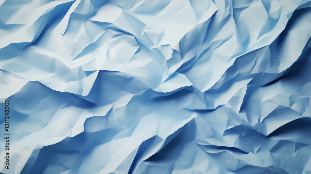 Abstract crumpled blue paper texture Abstract crumpled blue paper texture