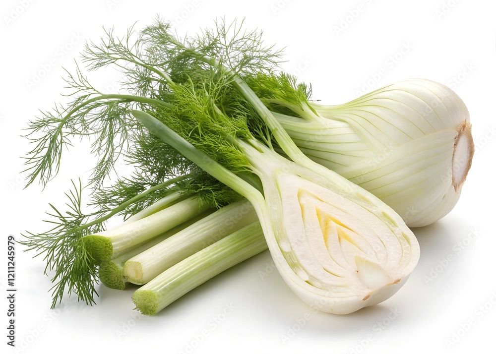 fennel on white background fennel on white background