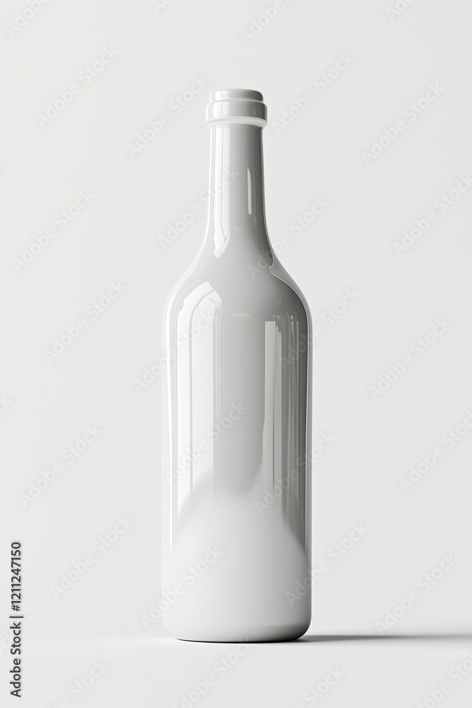 White Wine Bottles Blank Label Mockup Template, Isolated Background, Vineyard Winery Business and Beverage Marketing Advertisement