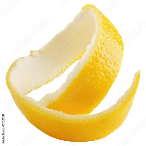 A peeled lemon with a white pith