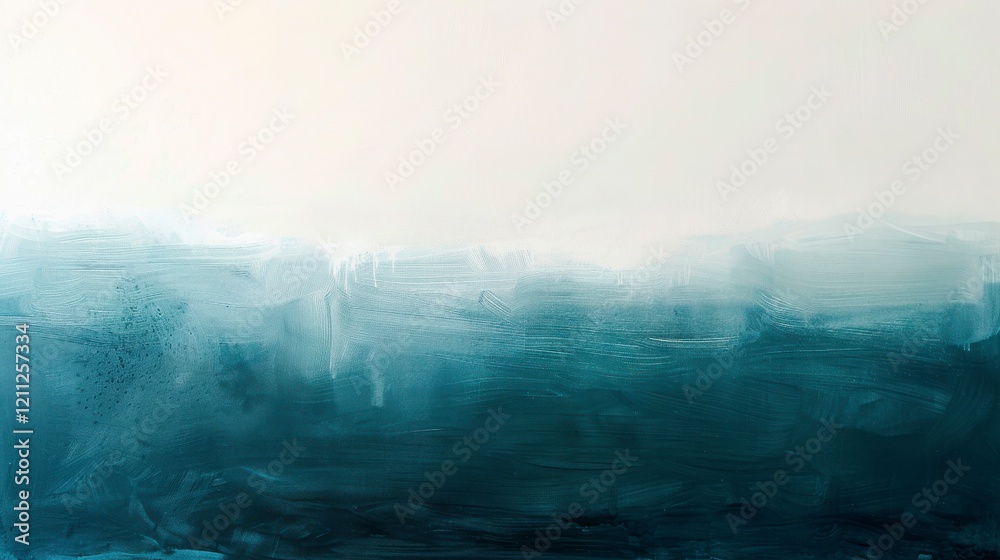 Serene Abstract Art Piece Featuring Tranquil Teal and Blue Shades Blending Harmoniously with Soft Cream Background for Calming Aesthetic in Modern Spaces Serene Abstract Art Piece Featuring Tranquil Teal and Blue Shades Blending Harmoniously with Soft Cream Background for Calming Aesthetic in Modern Spaces