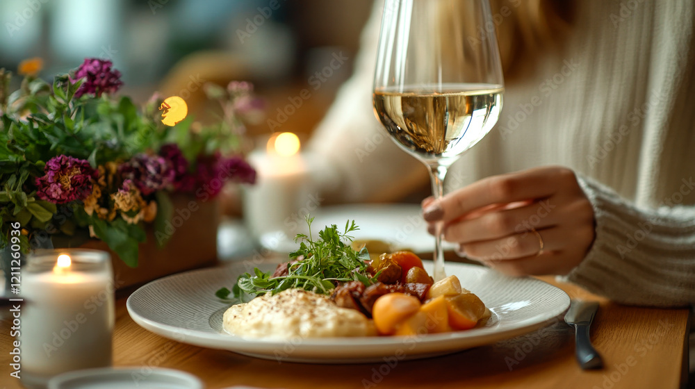 Enjoying a Wholesome Meal in a Peaceful Setting Enjoying a Wholesome Meal in a Peaceful Setting