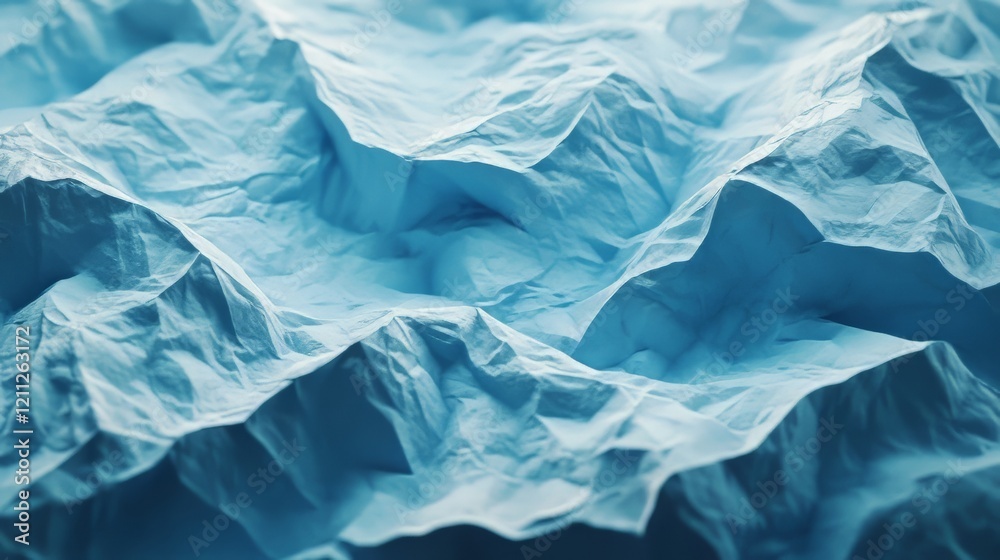 Obraz premium Abstract blue crumpled texture