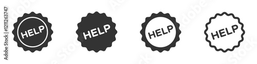 Help vector icons set. Help vector signs