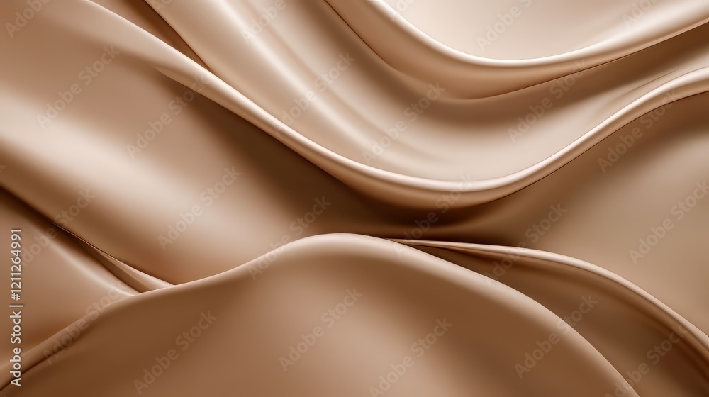 Fototapeta premium Soft beige fabric, elegant curves