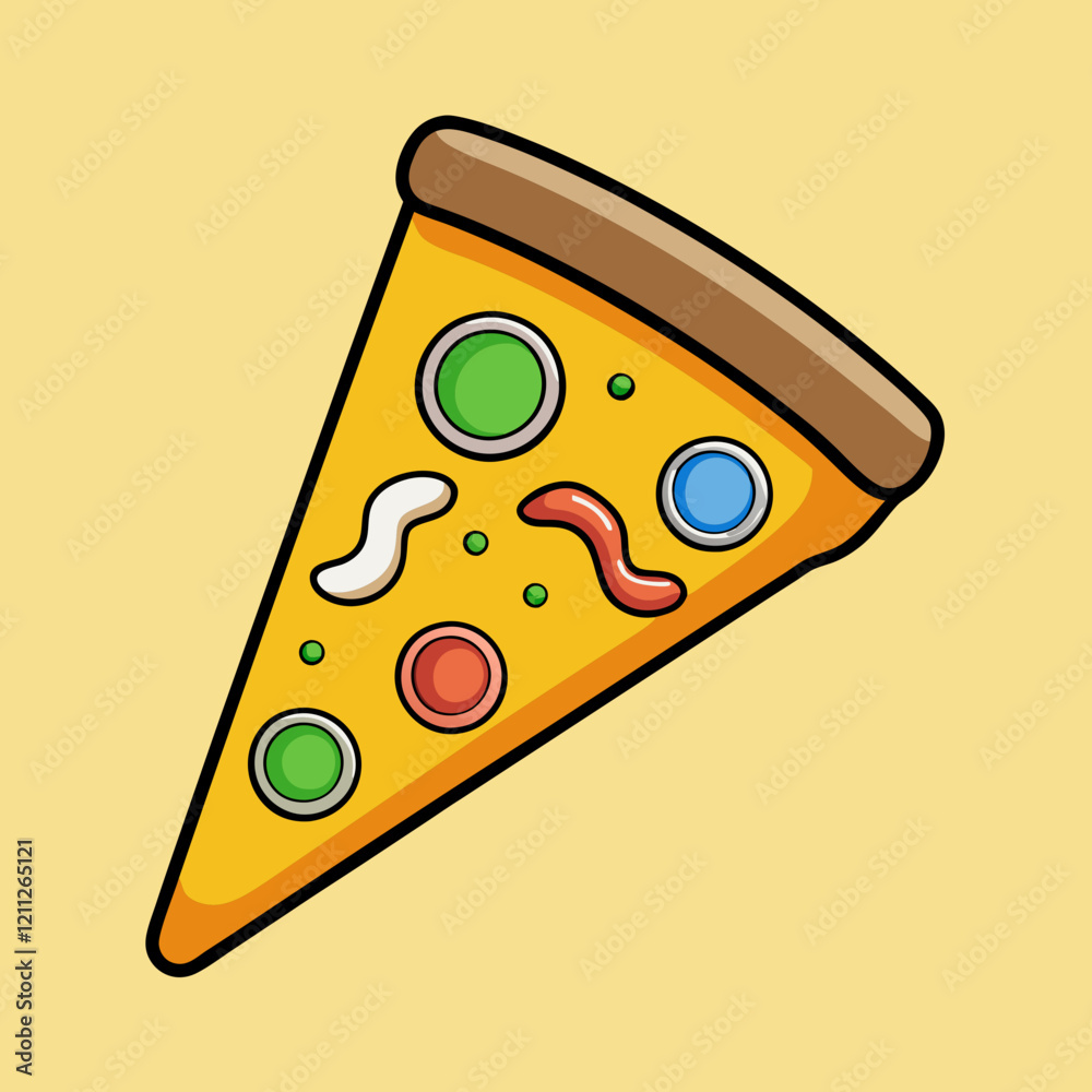 illustration of pizza with cheese vector illustration of pizza with cheese vector