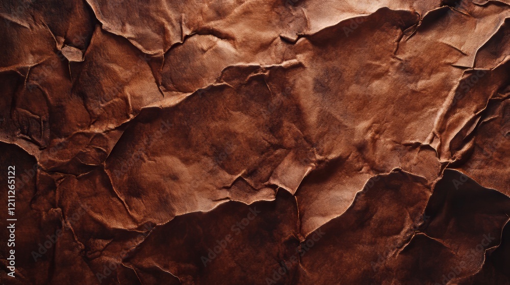 Fototapeta premium Textured brown crumpled paper
