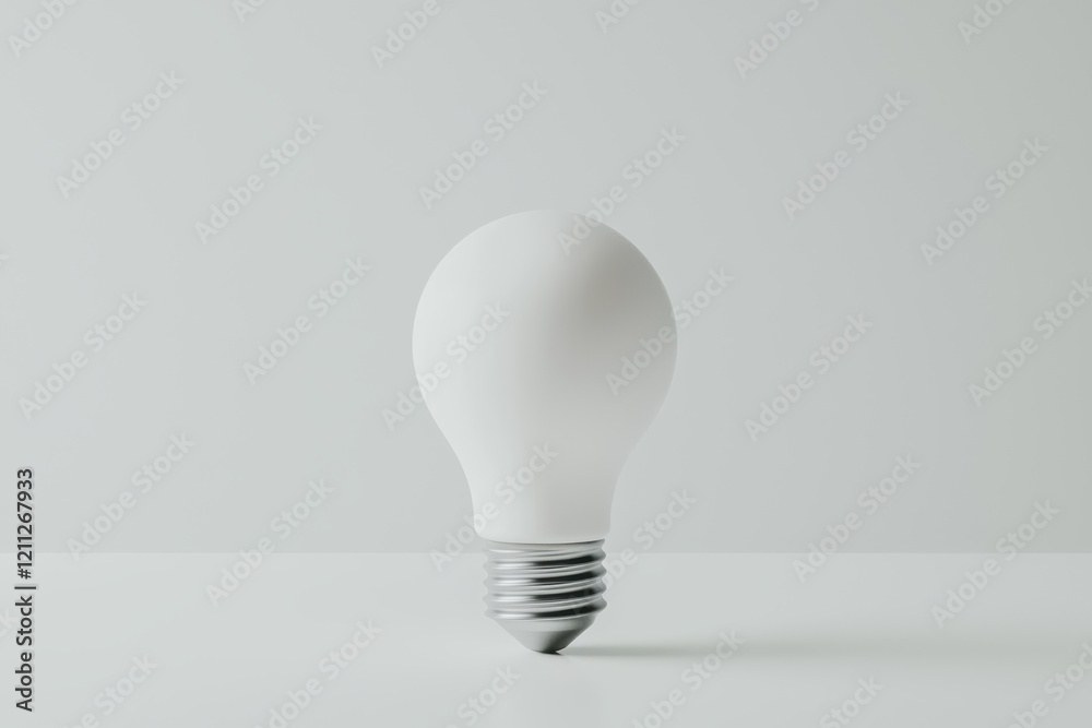 Minimalist Light Bulb Design on Clean White Background for Modern Decor Minimalist Light Bulb Design on Clean White Background for Modern Decor