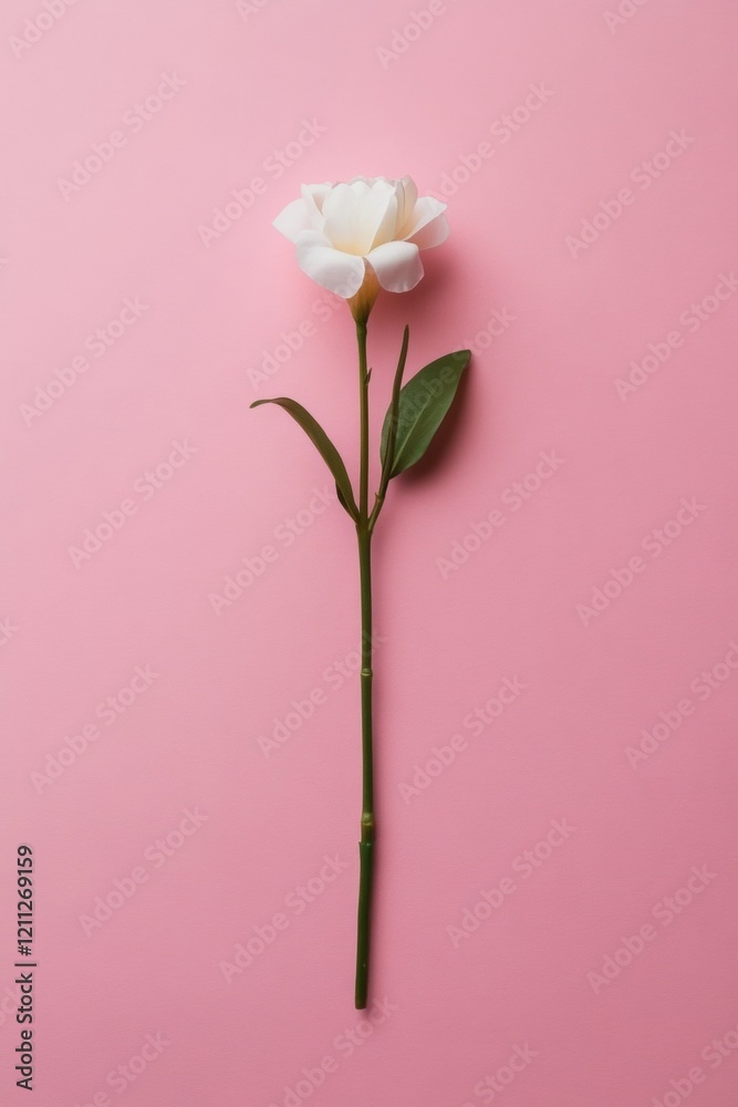 Spring-Ready Minimalism White Dove and Easter Lily on Pink for Modern Home Decor and Spring Festival Marketing - Pure Visual Storytelling in High Definition