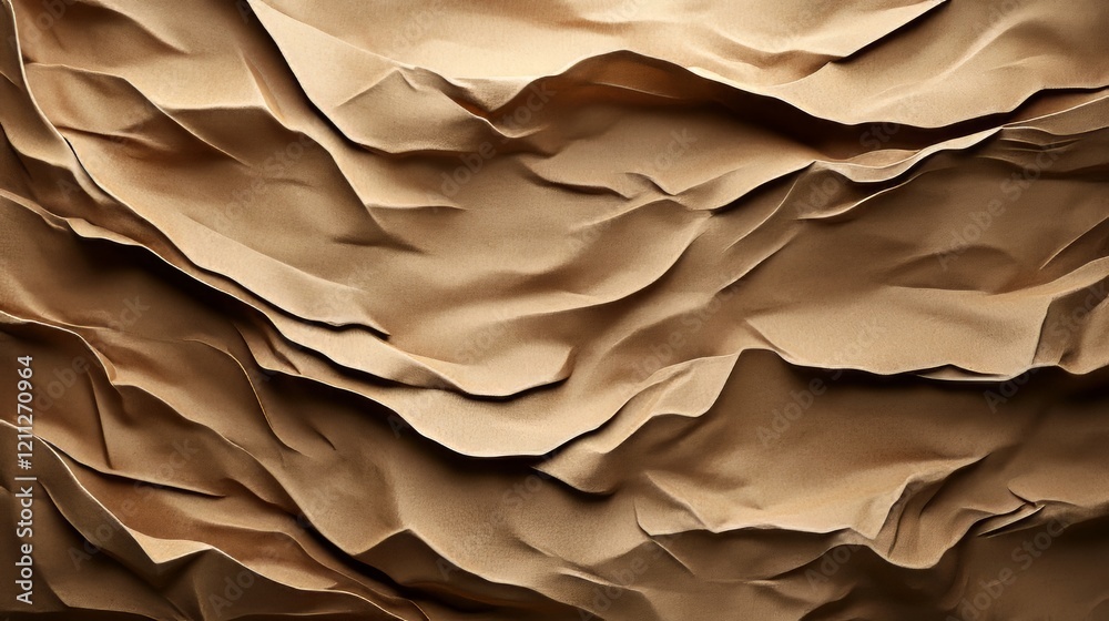 Abstract brown crumpled texture Abstract brown crumpled texture