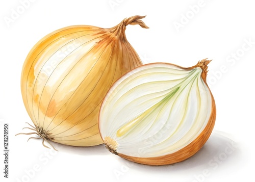 onion isolated on white background