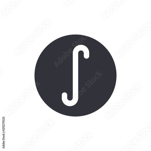 Math sin symbol solid icons, minimalist vector illustration ,simple transparent graphic element .Isolated on white background