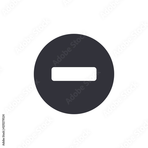 Math minus solid icons, minimalist vector illustration ,simple transparent graphic element .Isolated on white background