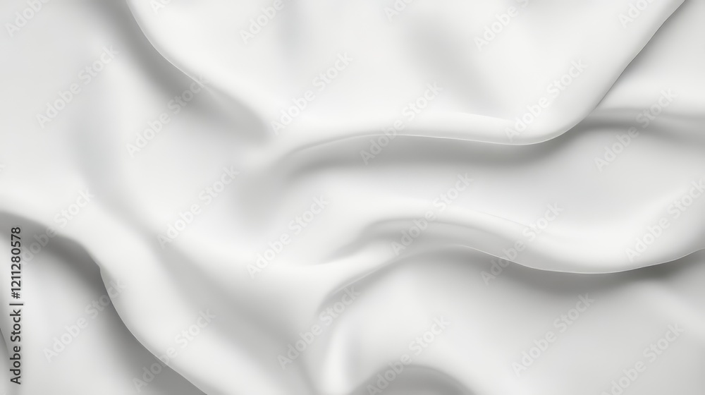 Obraz premium Soft white fabric, elegant drapes