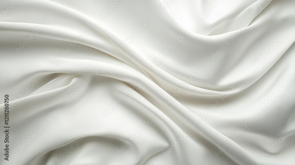 Soft, flowing white fabric texture Soft, flowing white fabric texture
