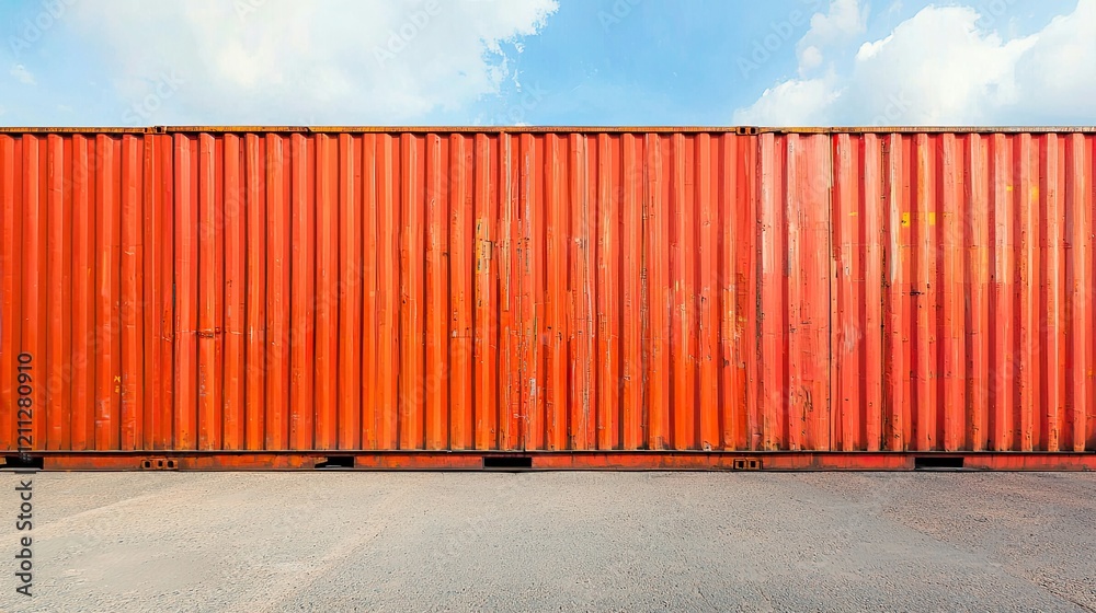 Fototapeta premium Stack of Cargo Containers at the docks for Logistic Import Export background