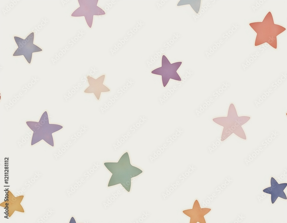 Pastel Star Pattern Seamless Design for Fabric and Wallpaper Pastel Star Pattern Seamless Design for Fabric and Wallpaper