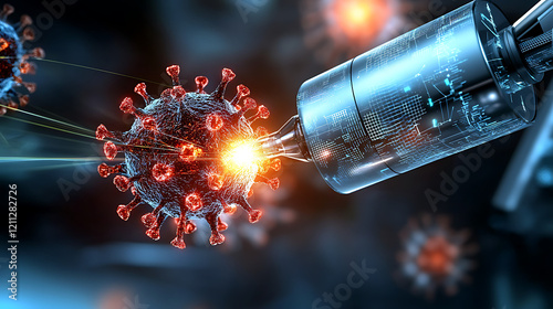 A virus is being injected into a person. generated using AI