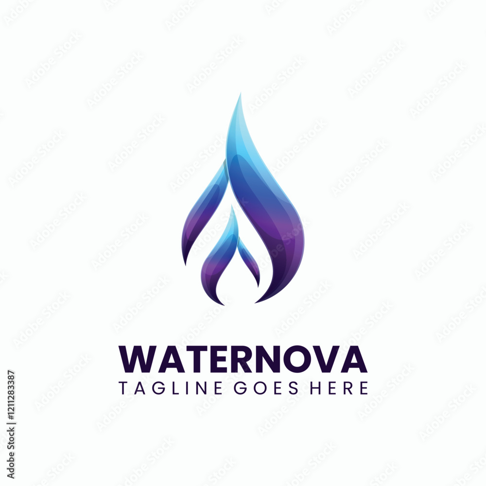 Water Nova Gradient Colorful Logo Water Nova Gradient Colorful Logo