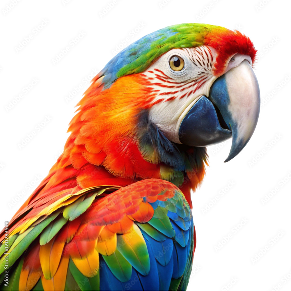 Obraz premium Colorful Catalina macaw isolated on transparent background 